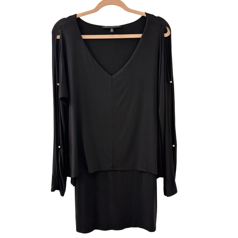 White House Black Market Long Sleeve Double-Layered Tunic